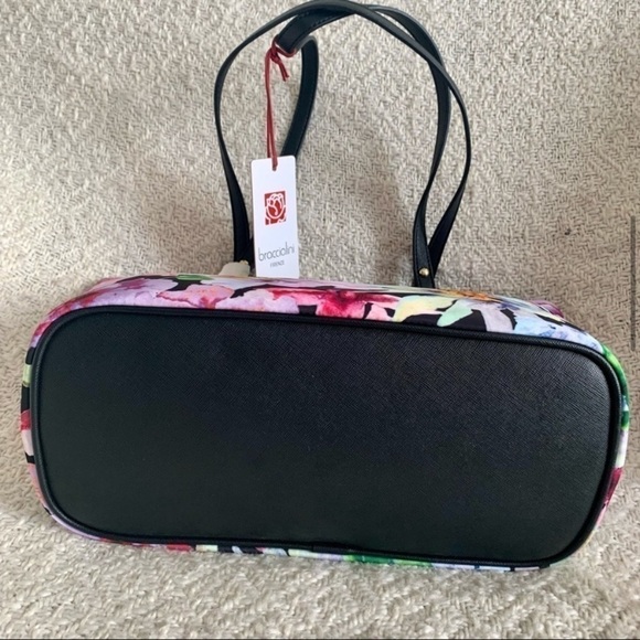 BRACCIALINI NWT & Dust Bag Floral Alessandra Pink Large Tote Bag - Picture 8 of 16